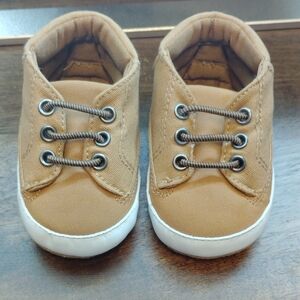 Toddler Tan Canvas Slip-On Walker Shoes
